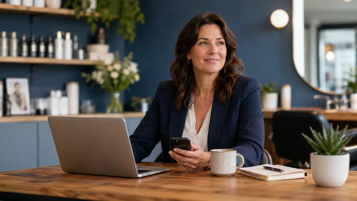 Independent business owner working in a studio